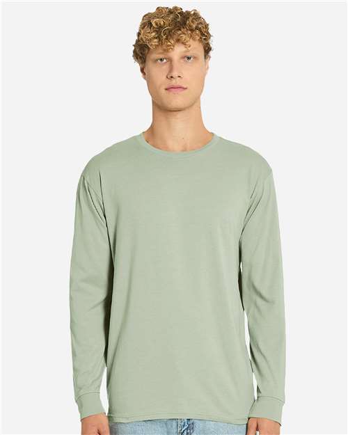 Lane Seven LS15009 Unisex Heavyweight Long Sleeve Tee - Matcha - model front