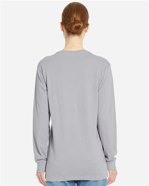 Lane Seven LS15009 Unisex Heavyweight Long Sleeve Tee - Moon Dust - model back