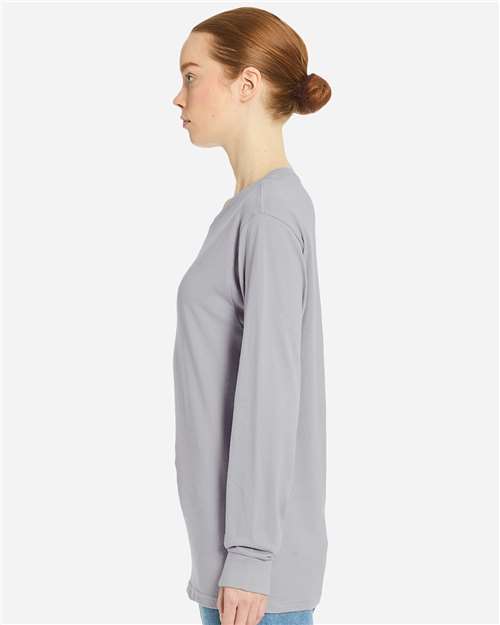 Lane Seven LS15009 Unisex Heavyweight Long Sleeve Tee - Moon Dust - model side