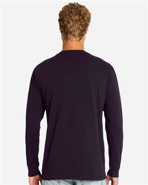 Lane Seven LS15009 Unisex Heavyweight Long Sleeve Tee - Plum - model back