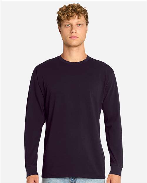 Lane Seven LS15009 Unisex Heavyweight Long Sleeve Tee - Plum - model front