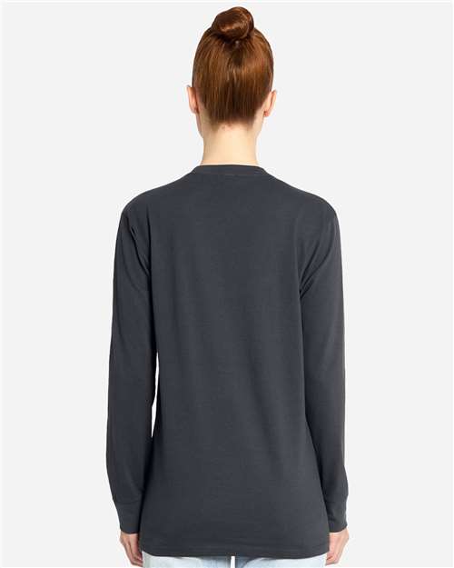 Lane Seven LS15009 Unisex Heavyweight Long Sleeve Tee - Smoke - model back