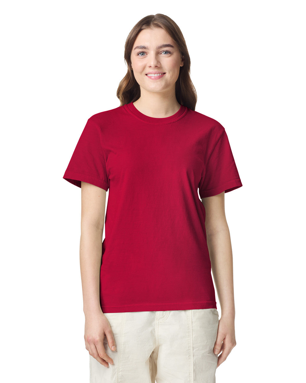 Comfort Colors C1717 Garment-Dyed Heavyweight T-Shirt - Red - model front