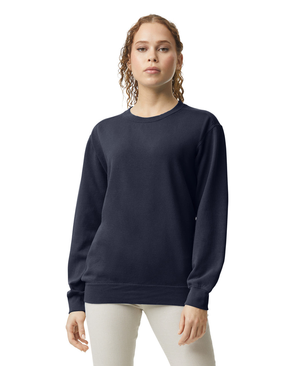 Comfort Colors 1566 Crewneck - True Navy - model front