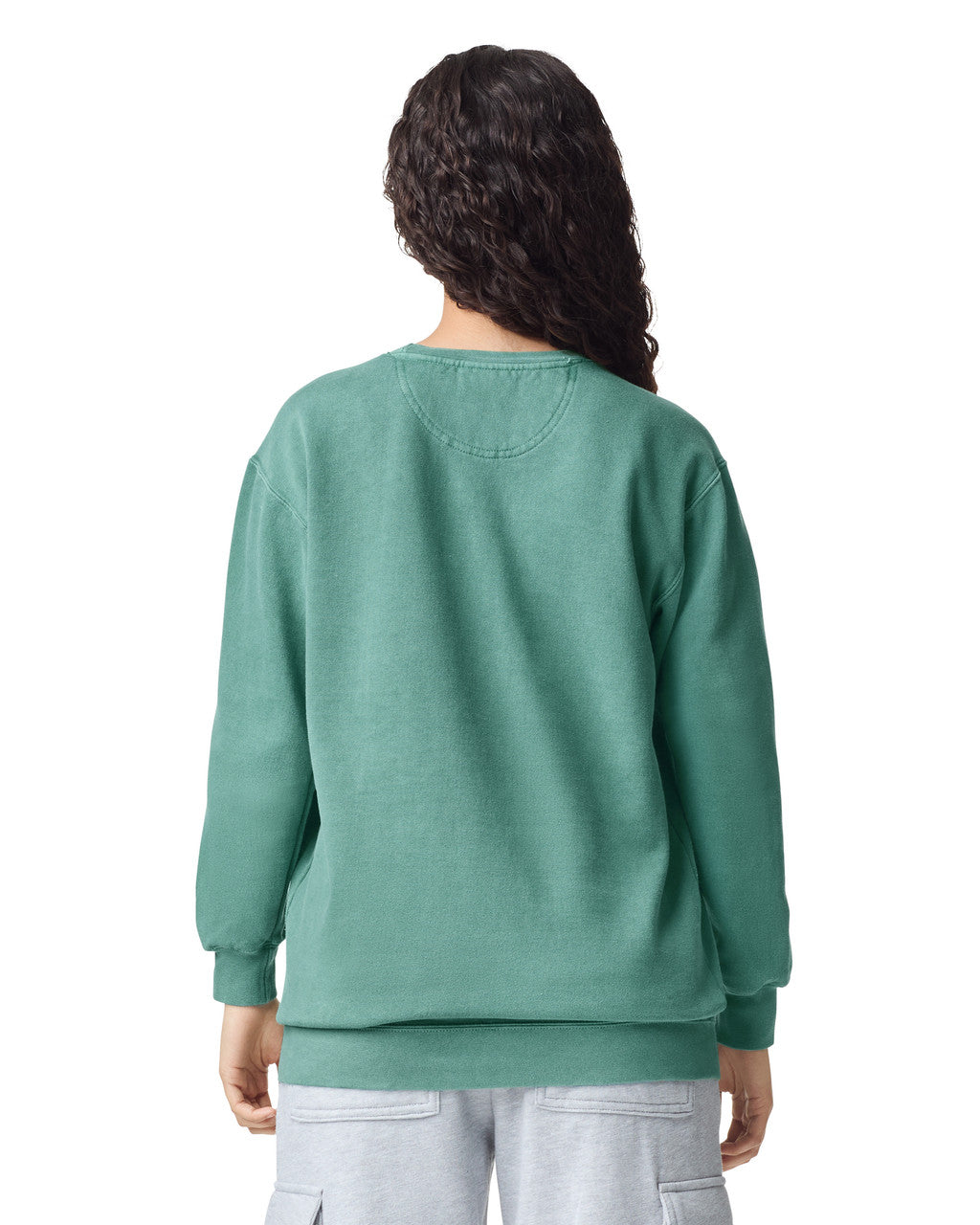 Comfort Colors 1566 Crewneck - Light Green - model front