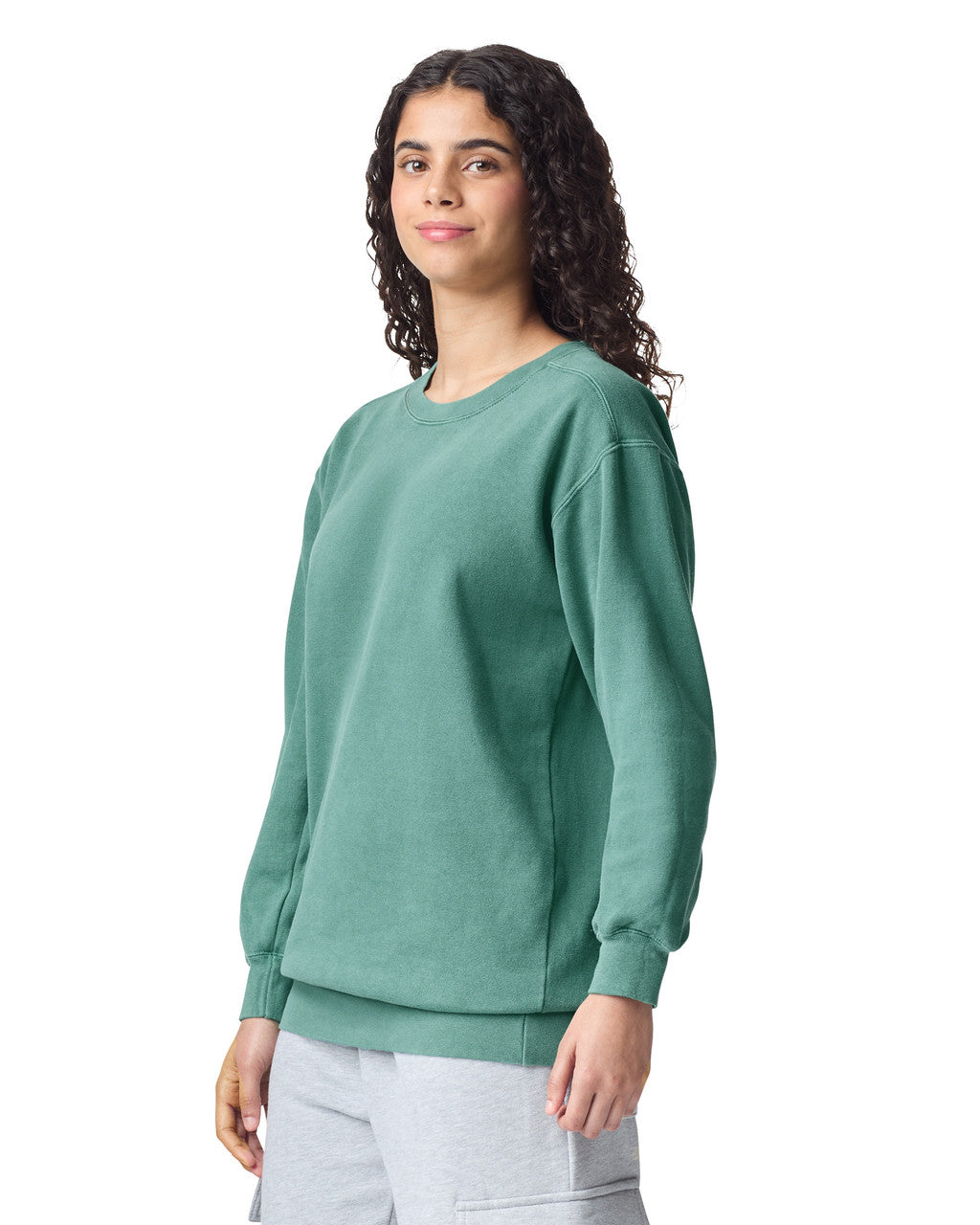Comfort Colors 1566 Crewneck - Light Green - model back
