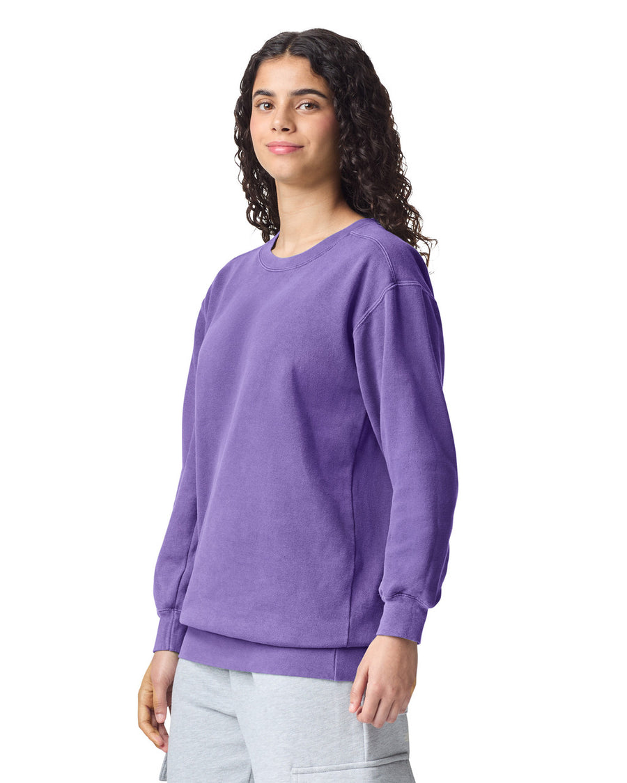 Comfort Colors 1566 Crewneck - Violet - model side