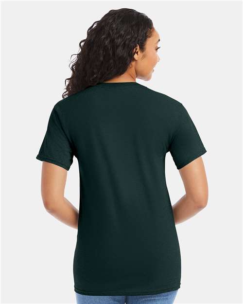Hanes 5280 Essential-T T-Shirt - Deep Forest - model back