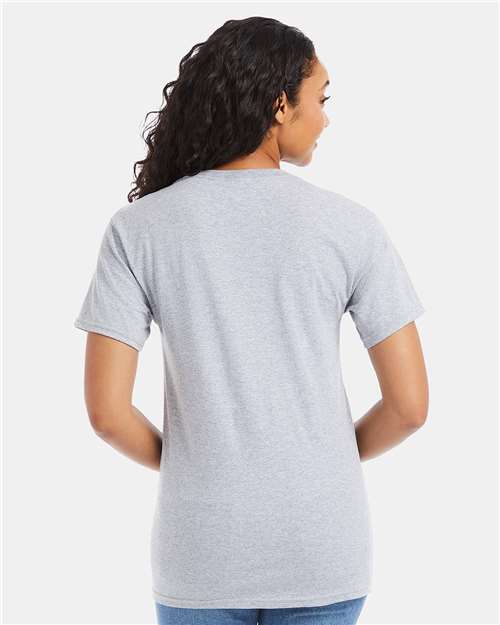 Hanes 5280 Essential-T T-Shirt - Light Steel - model back