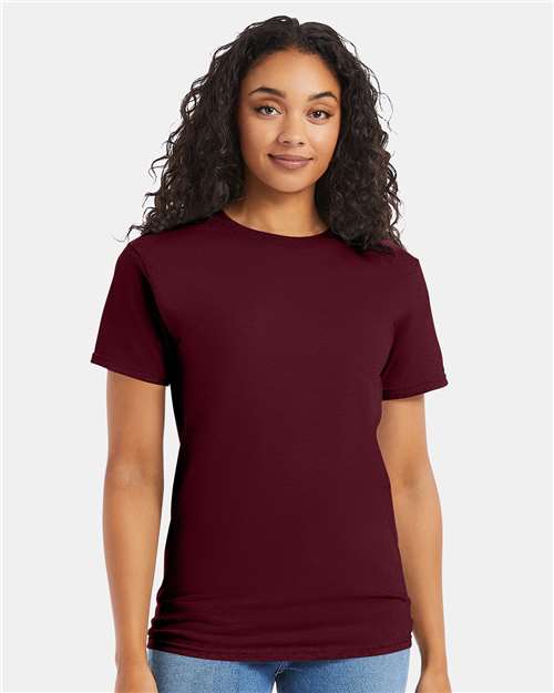 Hanes 5280 Essential-T T-Shirt - Maroon - model front