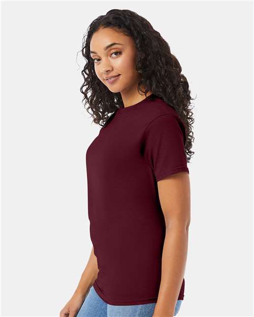 Hanes 5280 Essential-T T-Shirt - Maroon - model side
