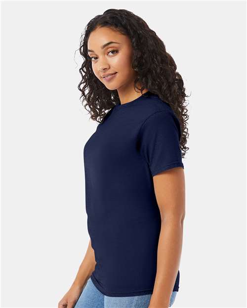 Hanes 5280 Essential-T T-Shirt - Navy - model side