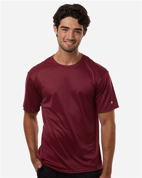 Badger 4120 Men's B-Core Sport Shoulders T-Shirt - Cardinal - model front