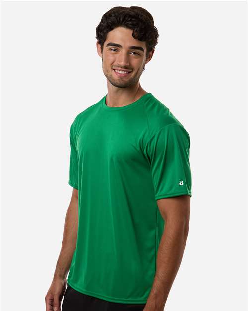 Badger 4120 Men's B-Core Sport Shoulders T-Shirt - Kelly - model side