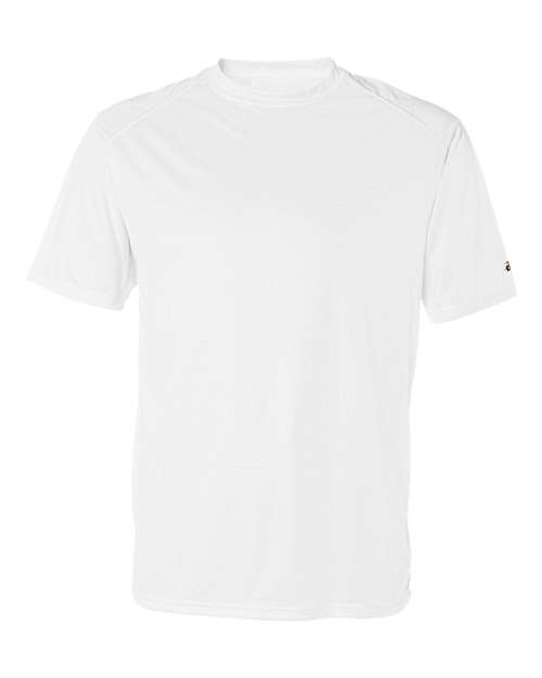Badger 4120 Men's B-Core Sport Shoulders T-Shirt - White - front