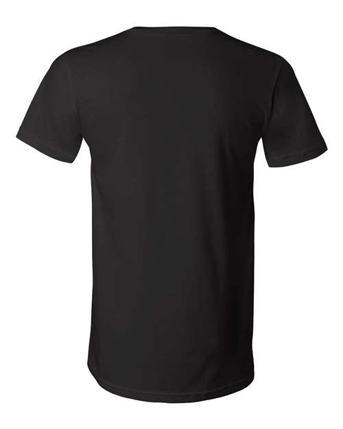 Bella + Canvas 3005 Jersey V-Neck Tee - Black - back