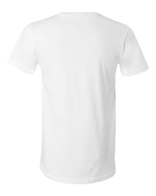 Bella + Canvas 3005 Jersey V-Neck Tee - White - back