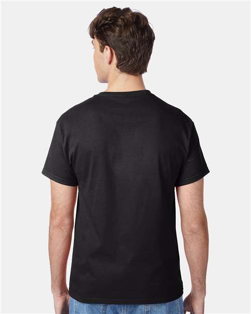 Hanes 5250 Authentic T-Shirt - Black - model back