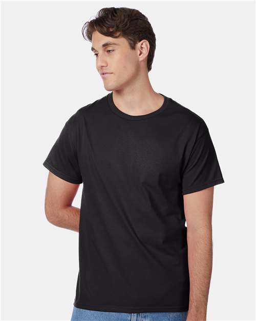 Hanes 5250 Authentic T-Shirt - Black - model front