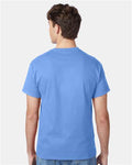Hanes 5250 Authentic T-Shirt - Carolina Blue - model back