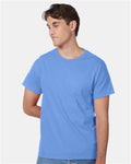 Hanes 5250 Authentic T-Shirt - Carolina Blue - model front