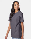 Hanes 5250 Authentic T-Shirt - Charcoal Heather - model side