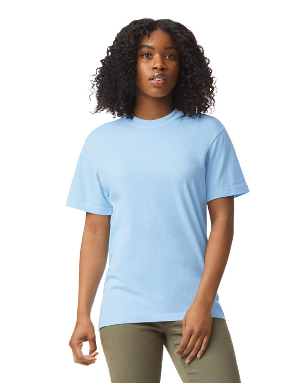 Comfort Colors C1717 Garment-Dyed Heavyweight T-Shirt - Hydrangea - model front