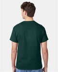 Hanes 5250 Authentic T-Shirt - Deep Forest - model back