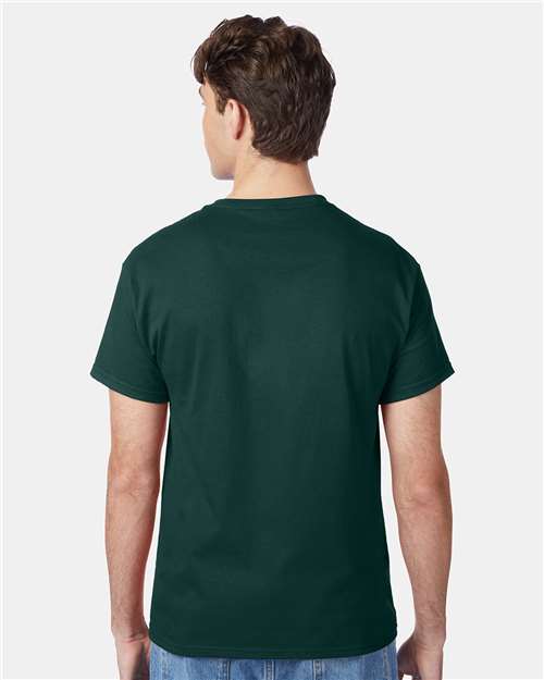 Hanes 5250 Authentic T-Shirt - Deep Forest - model back