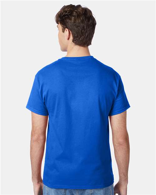 Hanes 5250 Authentic T-Shirt - Deep Royal - model back