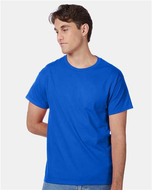 Hanes 5250 Authentic T-Shirt - Deep Royal - model front