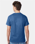 Hanes 5250 Authentic T-Shirt - Denim Blue - model back