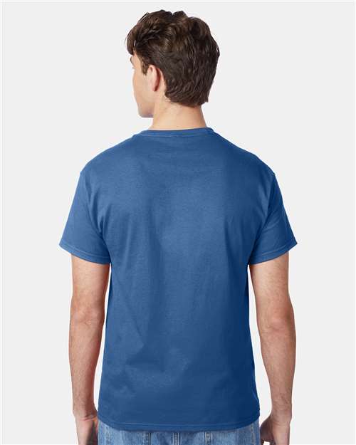 Hanes 5250 Authentic T-Shirt - Denim Blue - model back