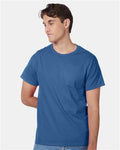 Hanes 5250 Authentic T-Shirt - Denim Blue - model front