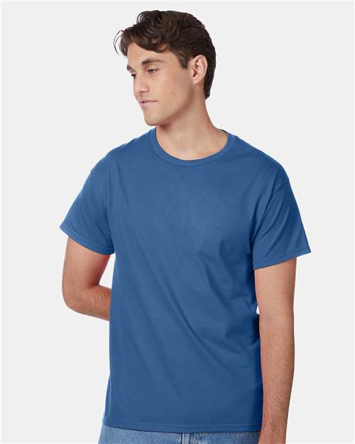 Hanes 5250 Authentic T-Shirt - Denim Blue - model front