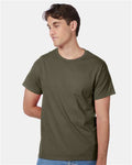 Hanes 5250 Authentic T-Shirt - Fatigue Green - model front
