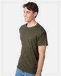 Hanes 5250 Authentic T-Shirt - Fatigue Green - model side
