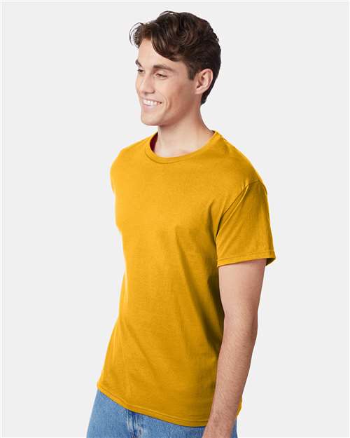 Hanes 5250 Authentic T-Shirt - Gold - model side