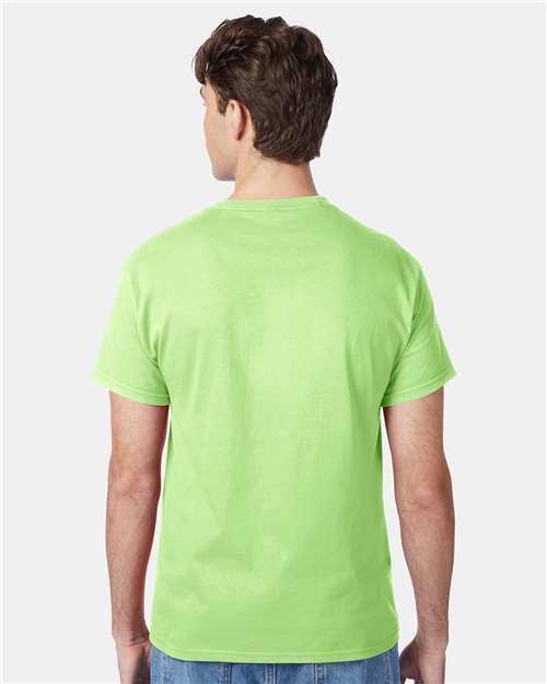 Hanes 5250 Authentic T-Shirt - Lime - model back