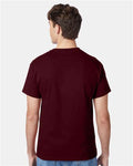 Hanes 5250 Authentic T-Shirt - Maroon - model back