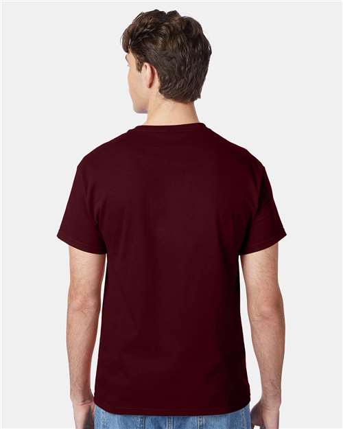 Hanes 5250 Authentic T-Shirt - Maroon - model back