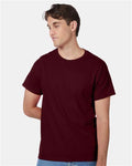 Hanes 5250 Authentic T-Shirt - Maroon - model front