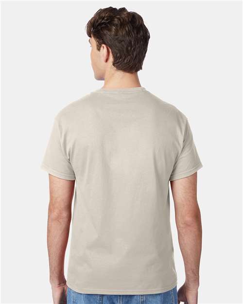 Hanes 5250 Authentic T-Shirt - Natural - model back