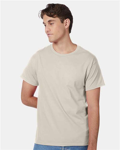 Hanes 5250 Authentic T-Shirt - Natural - model front