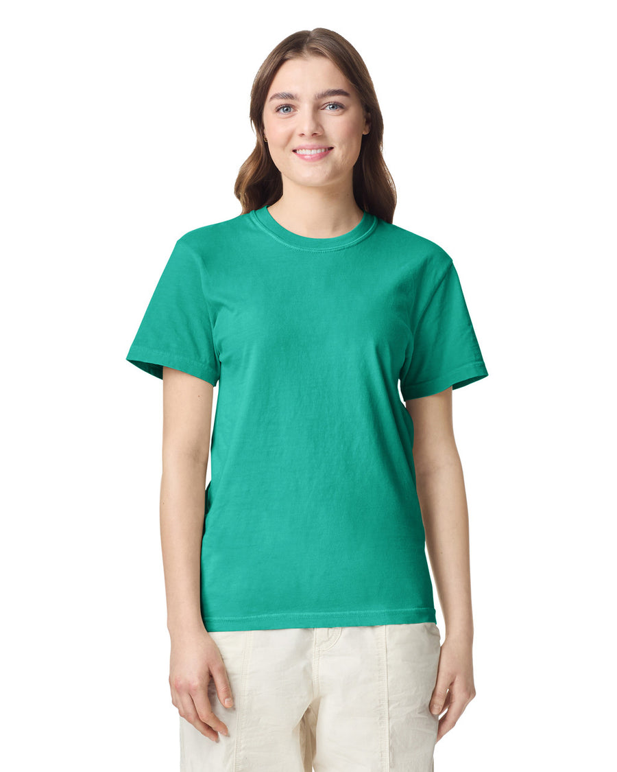 Comfort Colors C1717 Garment-Dyed Heavyweight T-Shirt - Island Green - model front