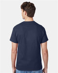 Hanes 5250 Authentic T-Shirt - Navy - model back