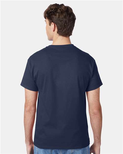 Hanes 5250 Authentic T-Shirt - Navy - model back