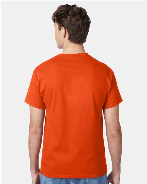 Hanes 5250 Authentic T-Shirt - Orange - model back
