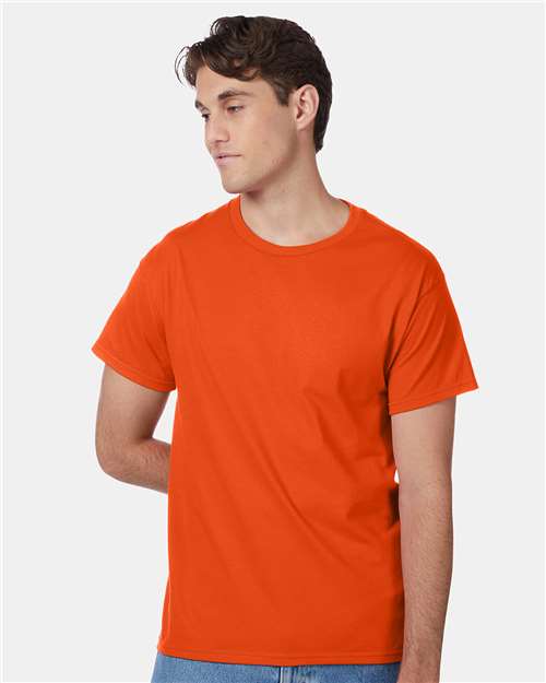 Hanes 5250 Authentic T-Shirt - Orange - model front