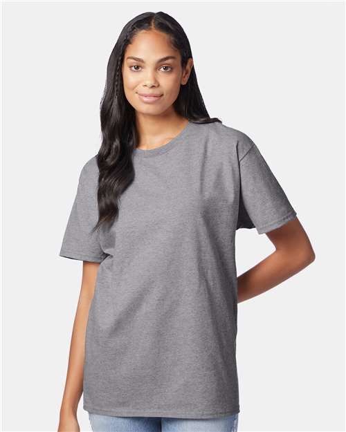 Hanes 5250 Authentic T-Shirt - Oxford Grey - model front